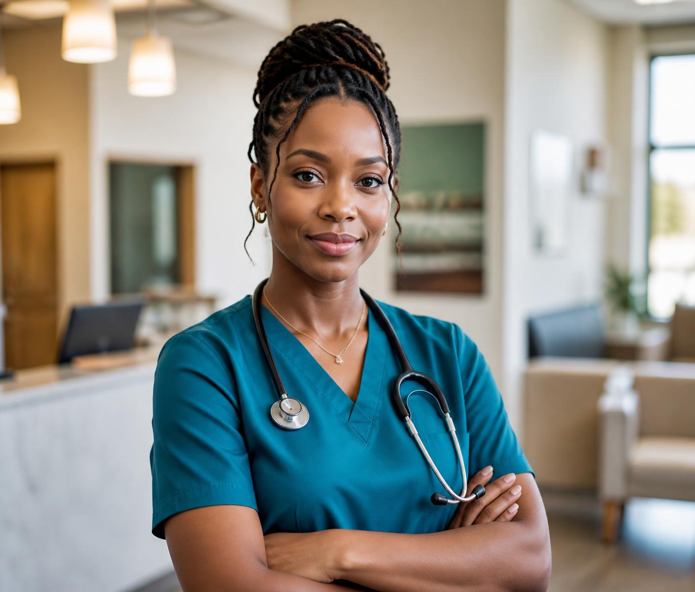Healthcare professional in a clinical setting